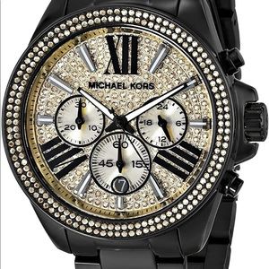 Michael Kors Black and Gold Diamond Watch MK5961
